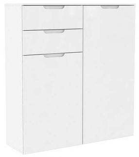 Komoda Forte Sienna SNNK421-V29, balta, 34.4 cm x 110.1 cm x 120.1 cm