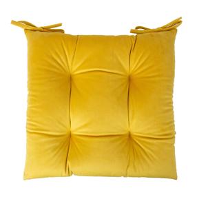 Lauko kėdės pagalvėlė Home4you Velvet 2 P0068828, geltona, 40 x 40 cm