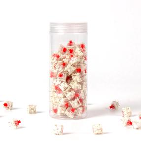 Jungiklis Keychron Gateron Silent Switch Set 110 pcs, skaidri/raudona