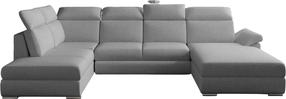 Kampinė sofa Evanell Sawana 21, pilka, dešininė, 216 x 330 cm x 102 cm