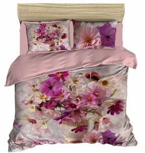 Patalynės užvalkalų komplektas Mijolnir 178PRL1112, alyvinė/balta/rožinė, 160 x 220 cm