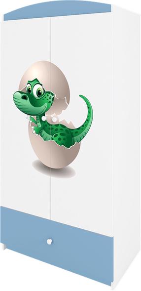 Spinta Kocot Kids Babydreams Baby Dino, mėlyna/balta, 90 cm x 52 cm x 175.5 cm