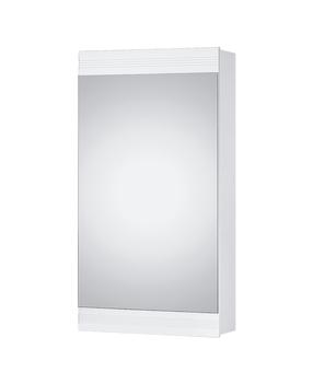 Pakabinama vonios spintelė su veidrodžiu Riva SV40, balta, 11.5 cm x 40 cm x 70 cm