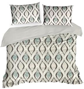 Patalynės užvalkalų komplektas PTE-99, smėlio/žalia, 140 x 200 cm