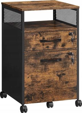 Stalčių blokas Vasagle, ruda/juoda, 44 cm x 42 cm x 69 cm