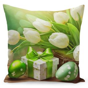 Dekoratyvinė pagalvėlė Mariall, balta/žalia, 40 cm x 40 cm