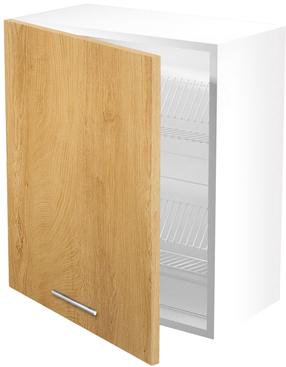 Viršutinė virtuvinė spintelė Vento GC-60/72 with drainer, ąžuolo/balta, 60 cm x 30 cm x 72 cm