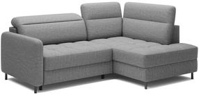 Kampinė sofa - lova Barea, tamsiai pilka, dešininė, 208 x 160 cm x 100 cm