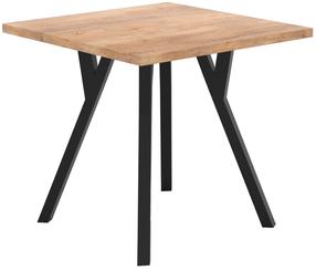 Stalas ADRK Rodos 83, juoda/ruda, 80 cm x 80 cm x 76 cm