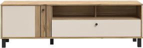 Televizoriaus spintelė Forte, rudas/baltas, 158.1 cm x 42 cm x 48.6 cm