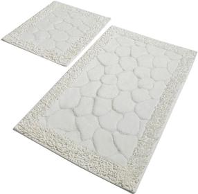 Vonios kilimėlių rinkinys Foutastic Stone 359CHL1563, dramblio kaulo, 100 cm x 60 cm