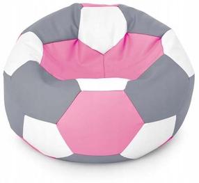 Sėdmaišis Ball XXL, baltas/rožinis/pilkas