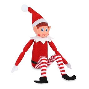 Pliušinis žaislas elfas PMS Naughty elf Berniukas, baltas/raudonas, 30 cm