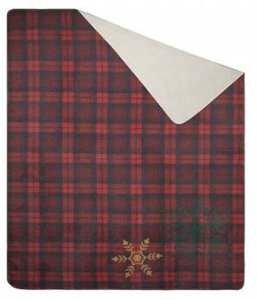 Kalėdinis pledas Cherry K151-A, raudonas, 200 cm x 220 cm