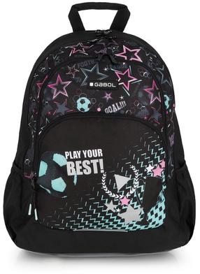 Mokyklinė kuprinė Gabol Stellar 11G232940, juoda/įvairių spalvų, 32 cm x 18 cm x 44 cm