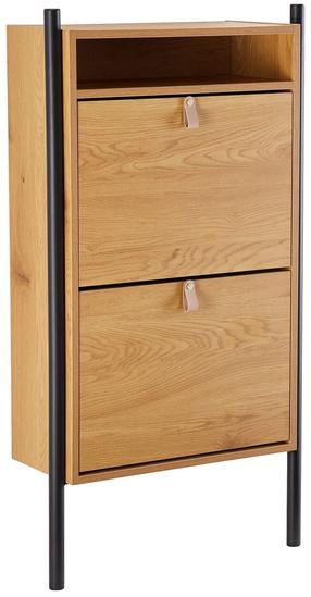 Batų spintelė Home4you Aalborg, ąžuolo, 55.6 cm x 26 cm x 91.5 cm