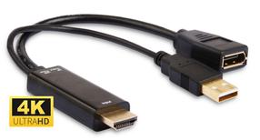 Adapteris MicroConnect HDMI, Displayport M-F, juoda