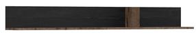 Sieninė lentyna Kassel S491-POL/150-DMON/DCA, juoda/tamsaus ąžuolo, 19.5 cm x 150 cm x 17 cm