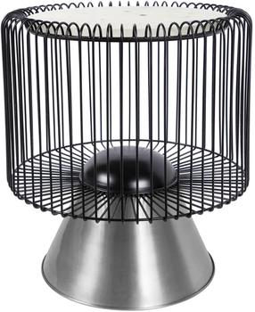 Kavos staliukas Kayoom Malibu 125, baltas/sidabro/juodas, 51 cm x 51 cm x 56.5 cm