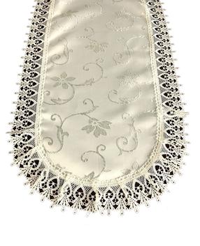 Stalo takelis ovalas, kreminė, 90 x 150 cm