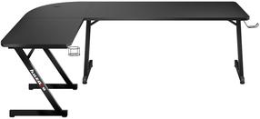 Kampinis žaidimų stalas Huzaro Hero 7.0 Corner, juoda