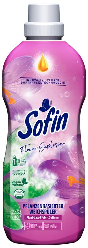 Audinių minkštiklis Sofin Flower Explosion, skystas, 0.8 l
