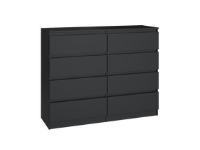 Komoda Malwa M8, juoda, 120 cm x 40 cm x 97 cm