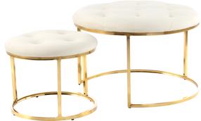 Pufas Kayoom RARSZ-IVY, aukso/smėlio, 60 cm x 60 cm x 41 cm