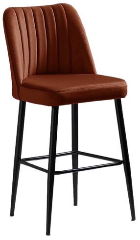 Kėdžių rinkinys Kalune Design Vento 107BCK1112, juoda/vario, 45 cm x 49 cm x 99 cm, 4 vnt.