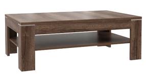 Kavos staliukas Forte Savoy, tamsiai ruda, 120 cm x 75 cm x 43 cm