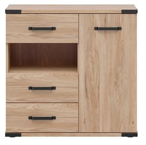 Komoda Lara S463-KOM1D3S-JBE, ruda, 90 cm x 40 cm x 88 cm