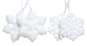 Eglutės žaisliukas Snowflakes, (spalva/dizainas parenkami atsitiktine tvarka), 11 cm, putų polietilenas, 2 vnt.