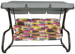 Lauko sūpynės Patio Rimini / Venezia F008-13LB, antracito/įvairių spalvų/juoda, 222 cm x 143 cm x 173 cm