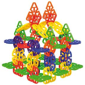 Edukacinė piramidė, konstruktorius, įvairių spalvų, 216 vnt.