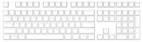 Klaviatūros dangtelis Royal Kludge Pudding PBT Keycaps 129 pcs White PBT ISO, balta