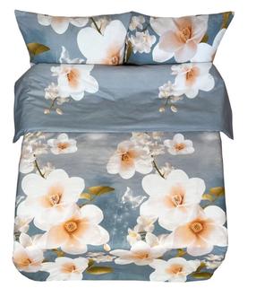 Patalynės užvalkalų komplektas Rustilė Dreamer 1121, baltas/žalias/pilkas, 135 x 200 cm