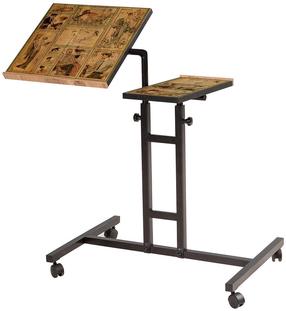 Kompiuterio stalas reguliuojamo aukščio Kalune Design Laptop Standing Desk Glen 732 Atlantic, juoda/pušies