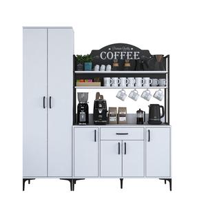 Daugiafunkcinė virtuvės spinta Kalune Design, balta, 280 cm x 40 cm x 198.6 cm