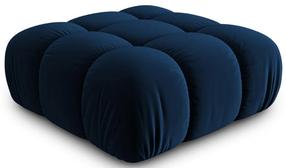 Pufas Micadoni Home Bellis Velvet, tamsiai mėlyna, 94 cm x 94 cm x 39 cm