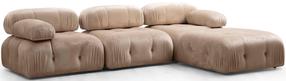 Kampinė sofa Hanah Home Bubble L1-O1-1R -PUF, kreminė, 190 x 288 cm x 75 cm