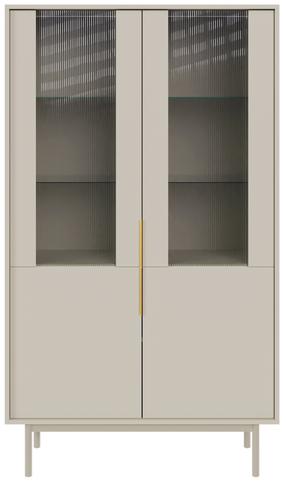 Spintelė - vitrina Viva, rusva, 39 cm x 104 cm x 179.5 cm