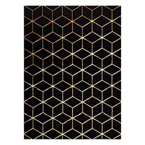 Kilimas Hakano Mosse Hexagon 2, aukso/juodas, 200 cm x 60 cm