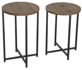 Žurnalinis staliukas Kalune Design Neta, riešuto, 35 cm x 35 cm x 55 cm