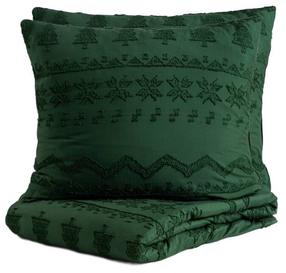 Kalėdinis patalynės užvalkalų komplektas Homla Mariah 700040, žalias, 160 x 200 cm