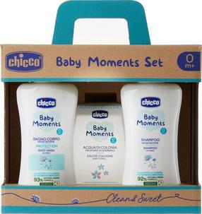 Kūno priežiūros rinkinys, kūdikiams Chicco Baby Moments, 500 ml, 3 vnt.