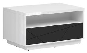 Kavos staliukas Forn, baltas/juodas, 90 cm x 60 cm x 48.5 cm