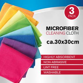 Šluostė, universali, įvairių spalvų, mikropluoštas, 3 vnt.