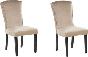 Kėdžių rinkinys Shumee Piseco, matinė, smėlio, 62 cm x 48 cm x 98 cm, 2 vnt.