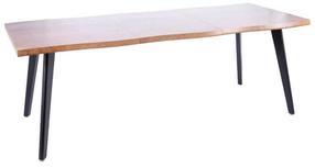 Valgomojo stalas išskleidžiamas Fresno, rudas/juodas, 150 - 210 cm x 90 cm x 76 cm
