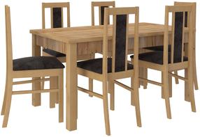 Valgomojo komplektas ADRK Rodos 52, juodas/rudas